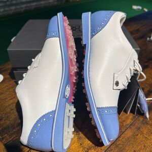 G/FORE Cap Toe Gallivanter Shoes Womens Size 6.5 Snow Vista Blue